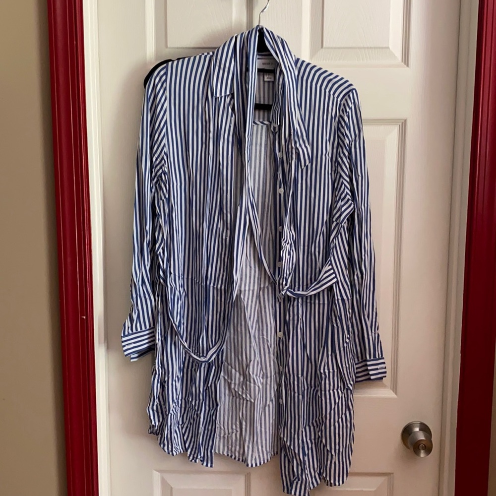 Forever 21 0X Button down shirt dress tunic